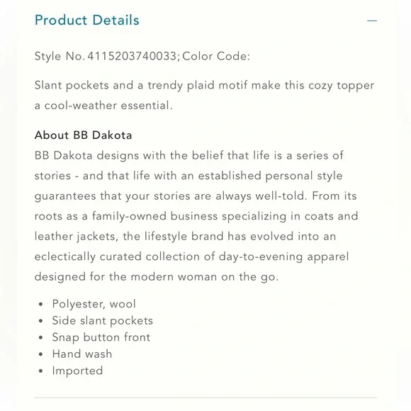 BB Dakota Anthropologie Eldridge Buffalo Plaid Jacket Shacket Dark Red Large - Picture 5 of 16